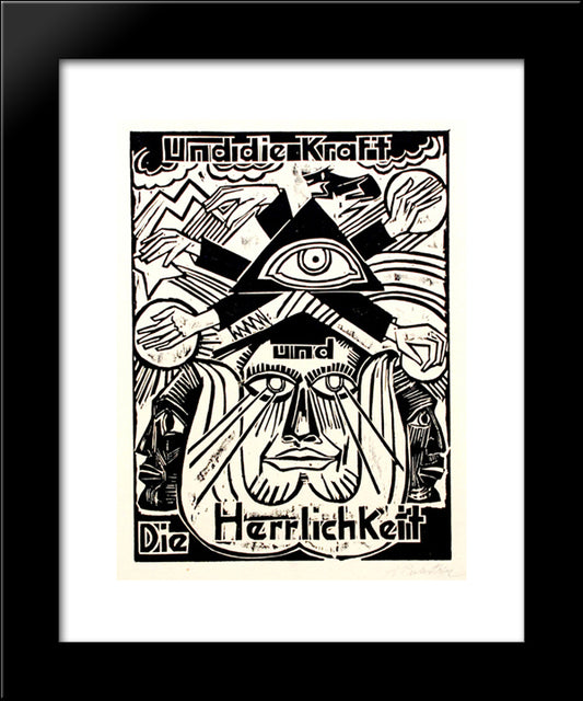Und Die Kraft Und Die Herrlichkeit (And The Power And The Glory) 20x24 Black Modern Wood Framed Art Print Poster by Pechstein, Max