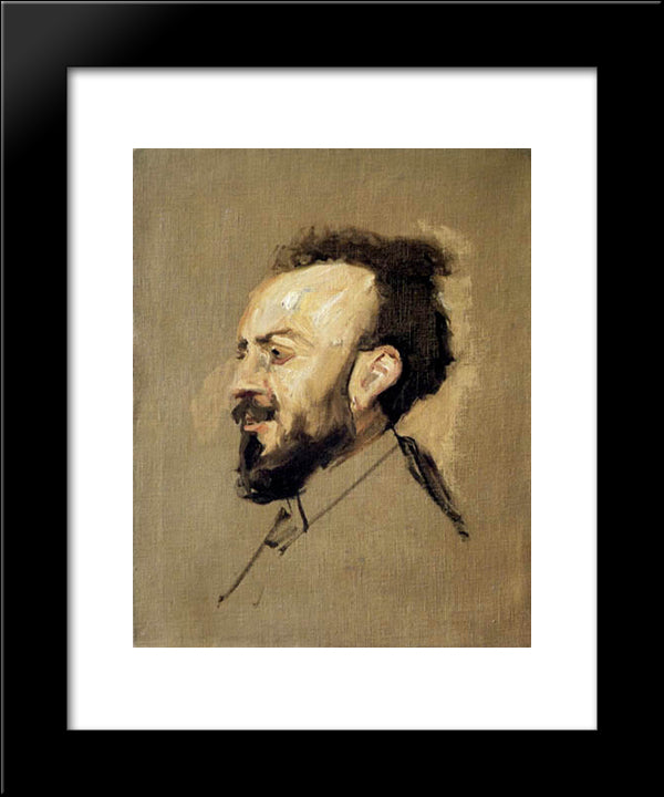 Portrait Of Francisco D'Andrade 20x24 Black Modern Wood Framed Art Print Poster by Slevogt, Max