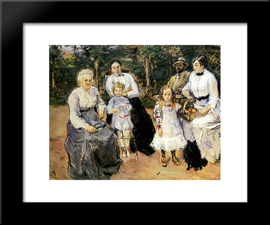 Slevogt Family In The Garden Of Godramstein 20x24 Black Modern Wood Framed Art Print Poster by Slevogt, Max