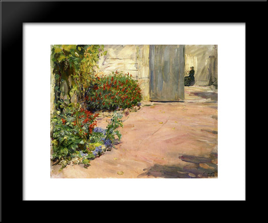 Summer House Garden 20x24 Black Modern Wood Framed Art Print Poster by Slevogt, Max