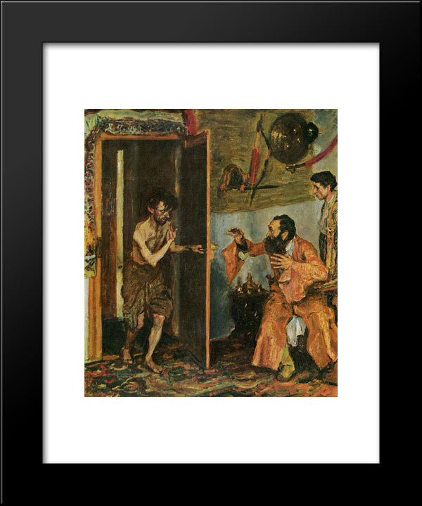 The Prodigal Son 20x24 Black Modern Wood Framed Art Print Poster by Slevogt, Max