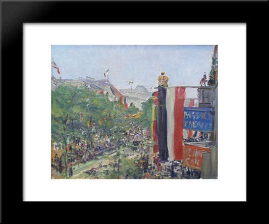 Unter Den Linden 20x24 Black Modern Wood Framed Art Print Poster by Slevogt, Max