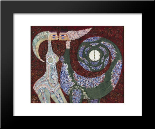 Gunni, Solitar I Mitt Hjartas Tradgard 20x24 Black Modern Wood Framed Art Print Poster by Svanberg, Max Walter