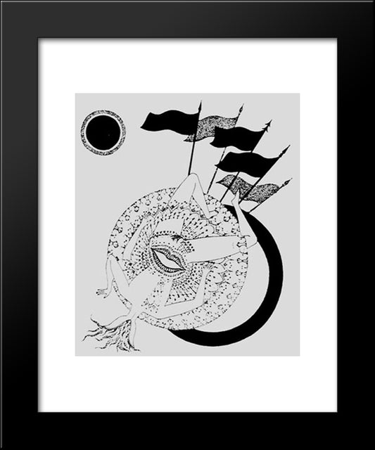 Illustrations For Les Illuminations By Arthur Rimbaud 20x24 Black Modern Wood Framed Art Print Poster by Svanberg, Max Walter