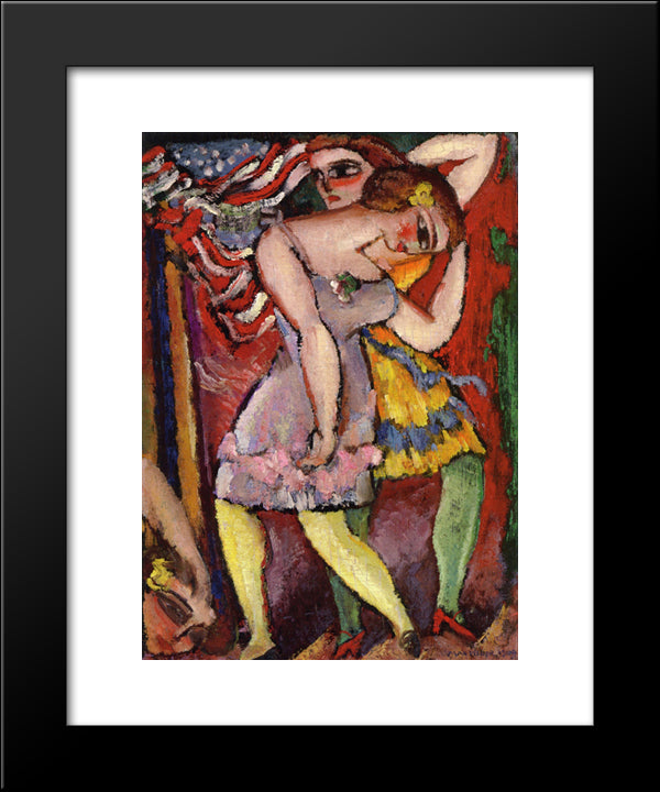 Burlesque 20x24 Black Modern Wood Framed Art Print Poster by Weber, Max