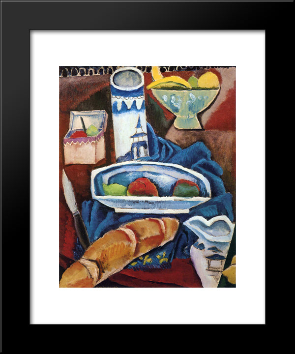 Chinese Bowl 20x24 Black Modern Wood Framed Art Print Poster by Weber, Max