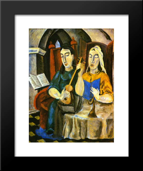 Solo 20x24 Black Modern Wood Framed Art Print Poster by Weber, Max