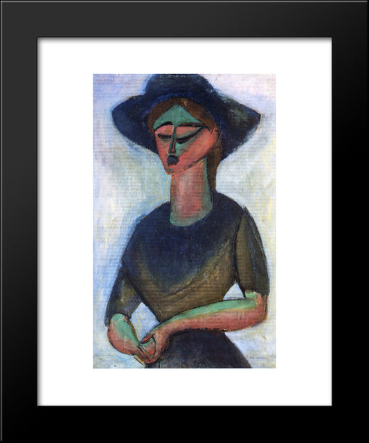 Soloist At Wanamaker'S 20x24 Black Modern Wood Framed Art Print Poster by Weber, Max