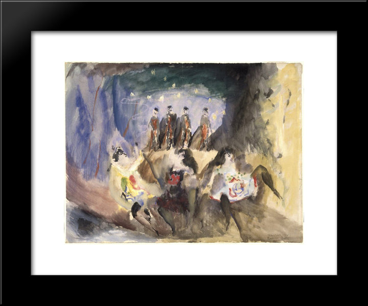 Study For Russian Ballet 20x24 Black Modern Wood Framed Art Print Poster by Weber, Max