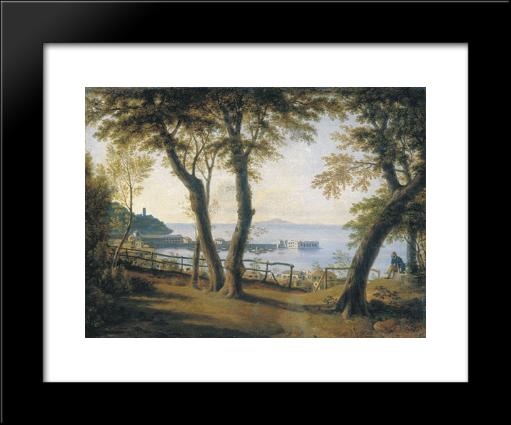 Italian Seaside Landscape 20x24 Black Modern Wood Framed Art Print Poster by Vorobiev, Maxim