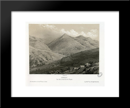 Arreau - Vue De La Route Du Col D'Aspin 20x24 Black Modern Wood Framed Art Print Poster by Lalanne, Maxime
