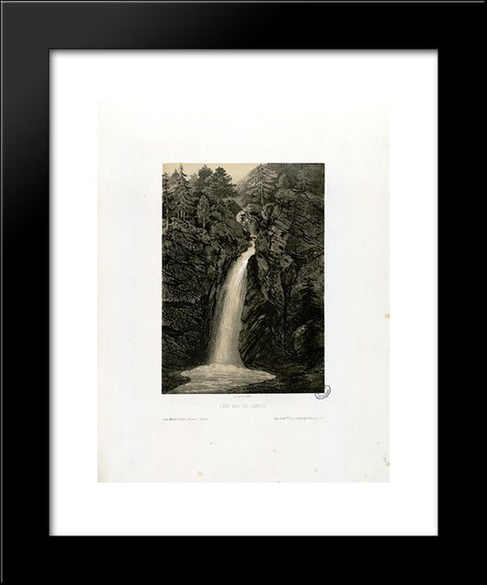 Cascade De Garet 20x24 Black Modern Wood Framed Art Print Poster by Lalanne, Maxime