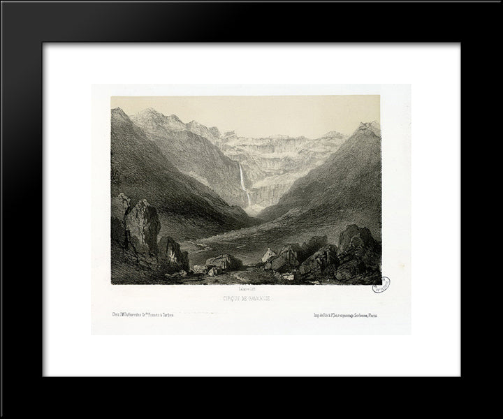 Cirque De Gavarnie 20x24 Black Modern Wood Framed Art Print Poster by Lalanne, Maxime