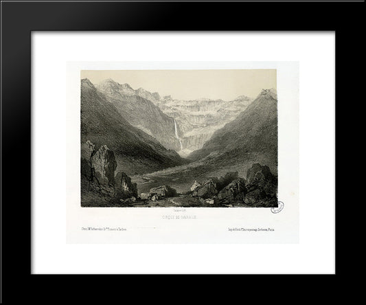 Cirque De Gavarnie 20x24 Black Modern Wood Framed Art Print Poster by Lalanne, Maxime