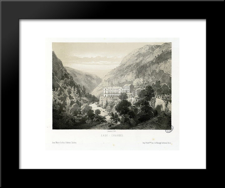 Eaux-Chaudes 20x24 Black Modern Wood Framed Art Print Poster by Lalanne, Maxime