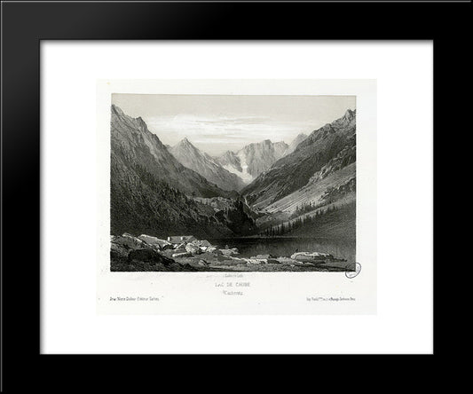 Lac De Gaube (Cauteretz (I.E. Cauterets)) 20x24 Black Modern Wood Framed Art Print Poster by Lalanne, Maxime