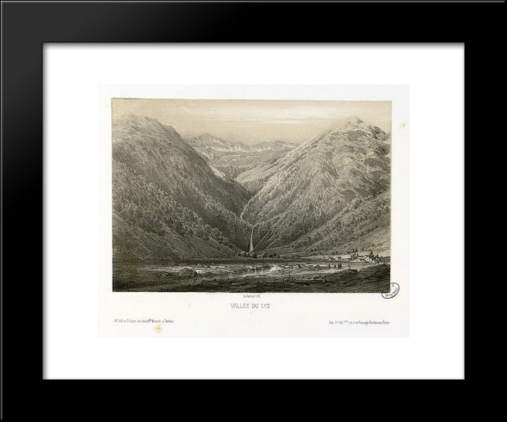 Vallee Du Lys 20x24 Black Modern Wood Framed Art Print Poster by Lalanne, Maxime