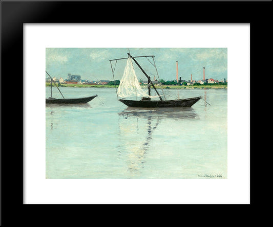 Amont Prairie 20x24 Black Modern Wood Framed Art Print Poster by Maufra, Maxime