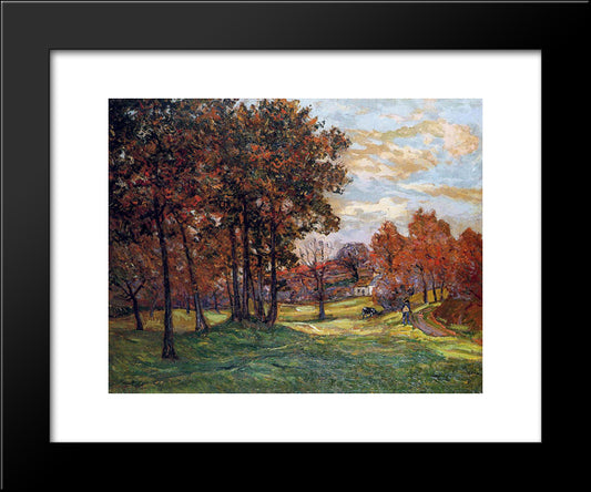 Autumn Landscape At Goulazon 20x24 Black Modern Wood Framed Art Print Poster by Maufra, Maxime