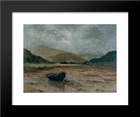 Beached Boat 20x24 Black Modern Wood Framed Art Print Poster by Maufra, Maxime