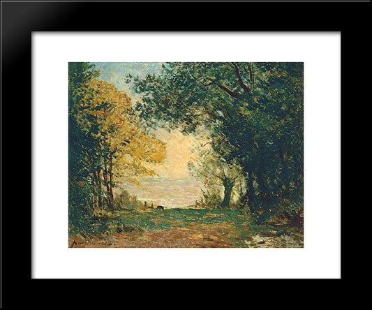 Beg-Meil At Dusk 20x24 Black Modern Wood Framed Art Print Poster by Maufra, Maxime