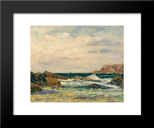 Belle-Ile-En-Mer 20x24 Black Modern Wood Framed Art Print Poster by Maufra, Maxime