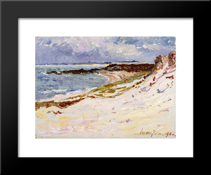 By The Sea 20x24 Black Modern Wood Framed Art Print Poster by Maufra, Maxime