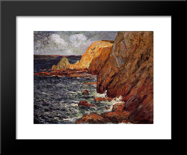 Cliffs 20x24 Black Modern Wood Framed Art Print Poster by Maufra, Maxime