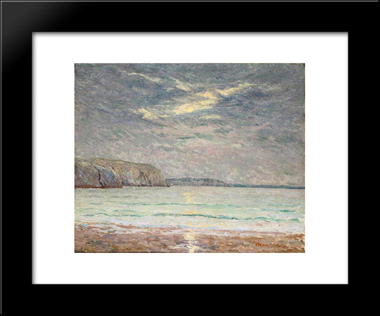 Cliffs At Sunset 20x24 Black Modern Wood Framed Art Print Poster by Maufra, Maxime