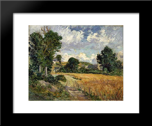 Cornfield In The Valley Of Saint-Jean-Du-Doigt 20x24 Black Modern Wood Framed Art Print Poster by Maufra, Maxime