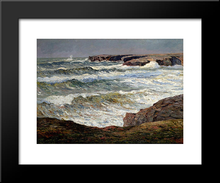 Great Houle Donant 20x24 Black Modern Wood Framed Art Print Poster by Maufra, Maxime