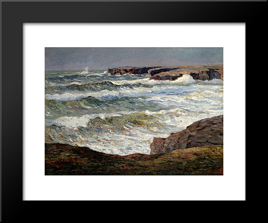 Great Houle Donant 20x24 Black Modern Wood Framed Art Print Poster by Maufra, Maxime