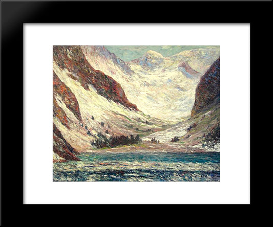 Lake Lovitel 20x24 Black Modern Wood Framed Art Print Poster by Maufra, Maxime