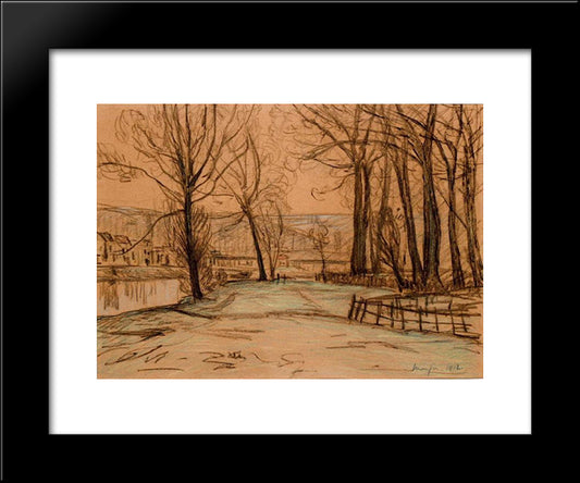 Landscape 20x24 Black Modern Wood Framed Art Print Poster by Maufra, Maxime