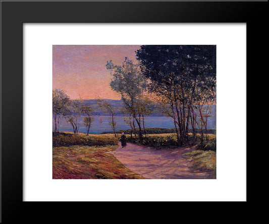 Landscape By The Water 20x24 Black Modern Wood Framed Art Print Poster by Maufra, Maxime