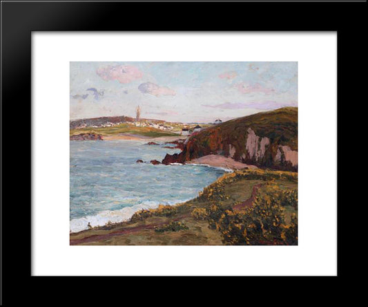 Landscape Near Douarnenez 20x24 Black Modern Wood Framed Art Print Poster by Maufra, Maxime