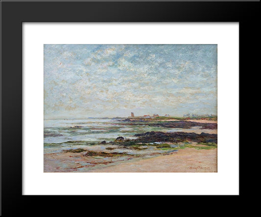 Low Tide, Baie De Quiberon 20x24 Black Modern Wood Framed Art Print Poster by Maufra, Maxime