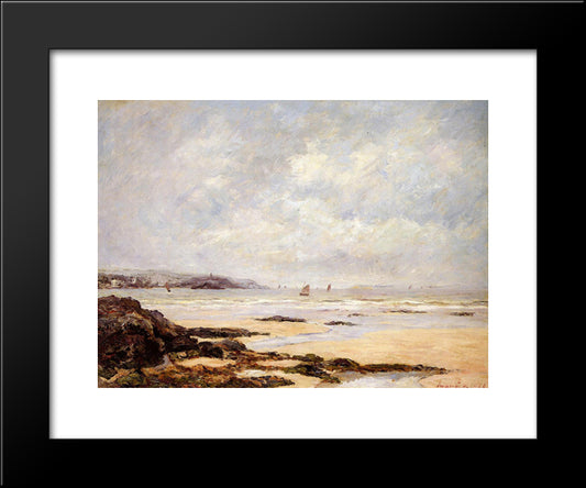 Low Tide At Douarnenez 20x24 Black Modern Wood Framed Art Print Poster by Maufra, Maxime