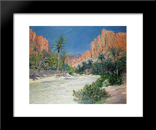 Morning In The Oasis Of Alkantra 20x24 Black Modern Wood Framed Art Print Poster by Maufra, Maxime