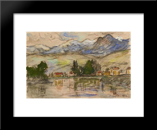 Mountain Landscape 20x24 Black Modern Wood Framed Art Print Poster by Maufra, Maxime