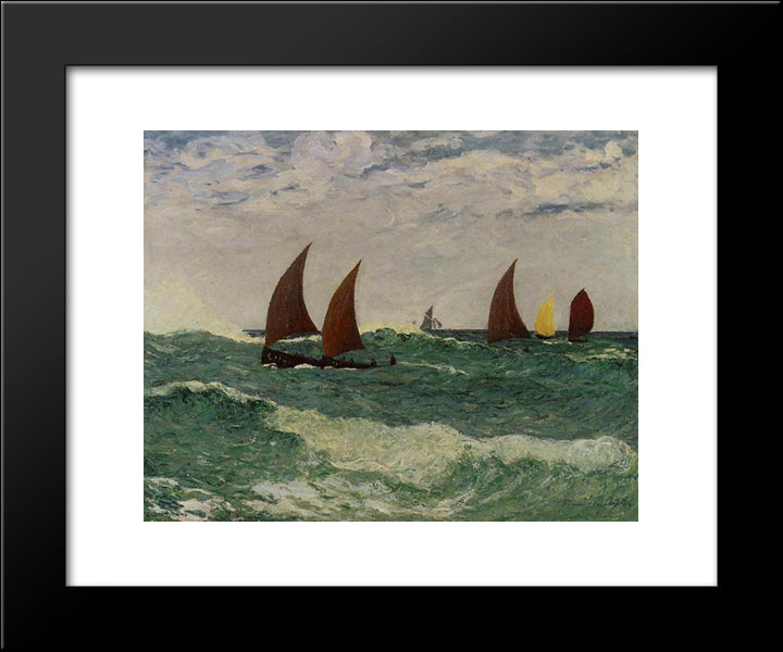 Passing Through The Bar 20x24 Black Modern Wood Framed Art Print Poster by Maufra, Maxime