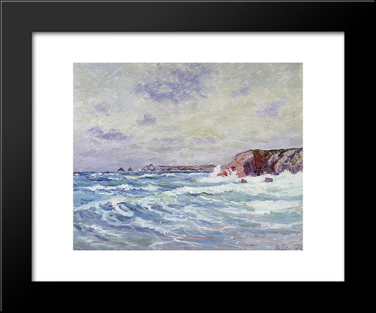 Port-Bara (Near The Ile De Quiberon) 20x24 Black Modern Wood Framed Art Print Poster by Maufra, Maxime