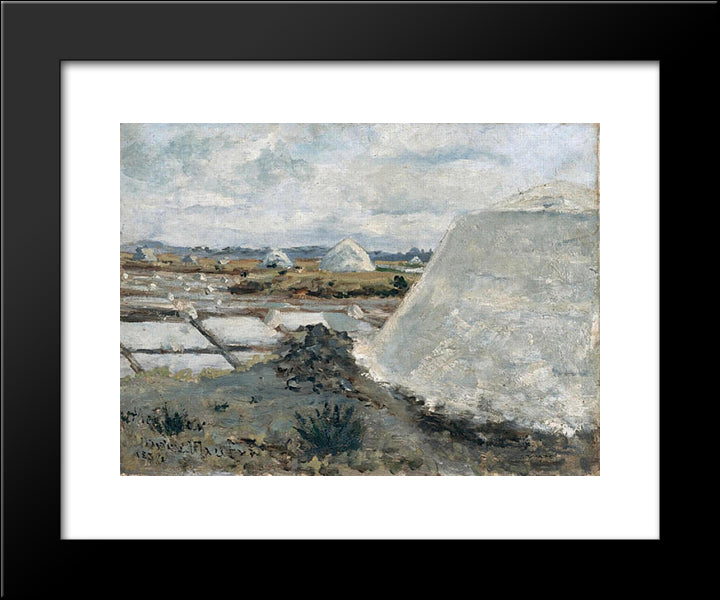 Salt Evaporation Pond 20x24 Black Modern Wood Framed Art Print Poster by Maufra, Maxime