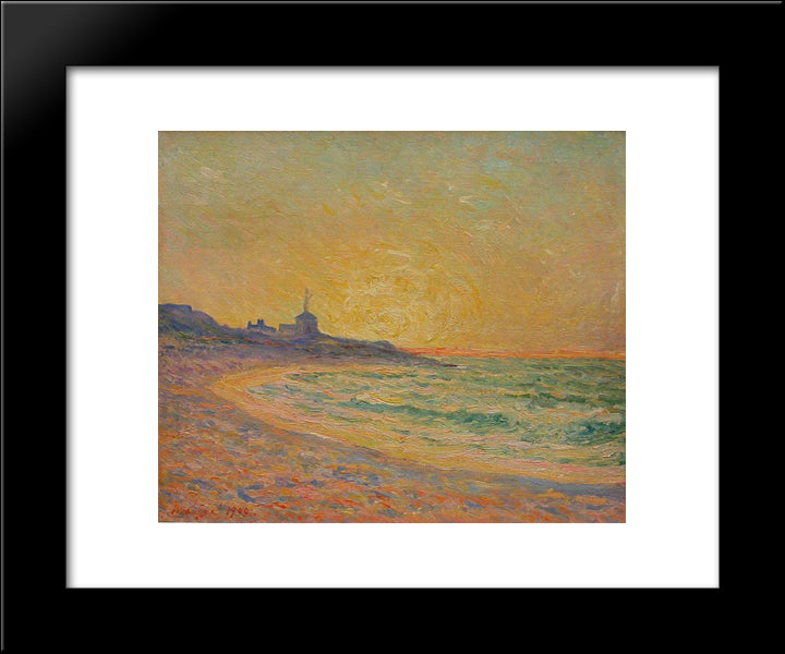 Semaphore Of The Beg-Meil, Brittany 20x24 Black Modern Wood Framed Art Print Poster by Maufra, Maxime