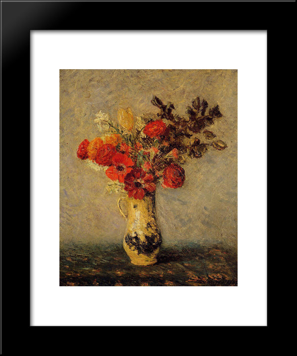 Spring Flowers 20x24 Black Modern Wood Framed Art Print Poster by Maufra, Maxime