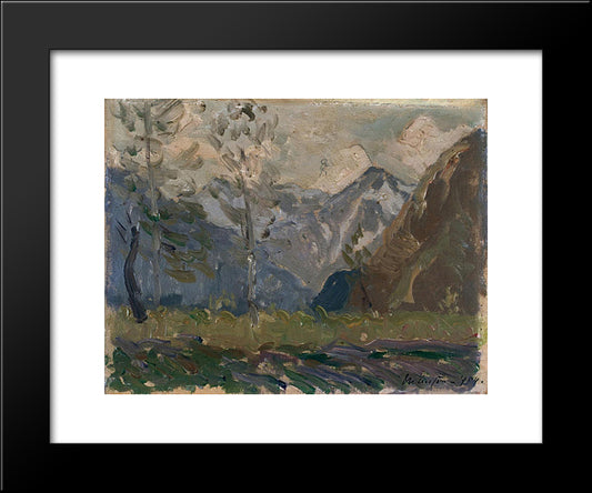 Study Of Mountains 20x24 Black Modern Wood Framed Art Print Poster by Maufra, Maxime