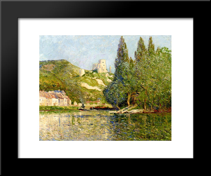 The Castle Gaillard 20x24 Black Modern Wood Framed Art Print Poster by Maufra, Maxime