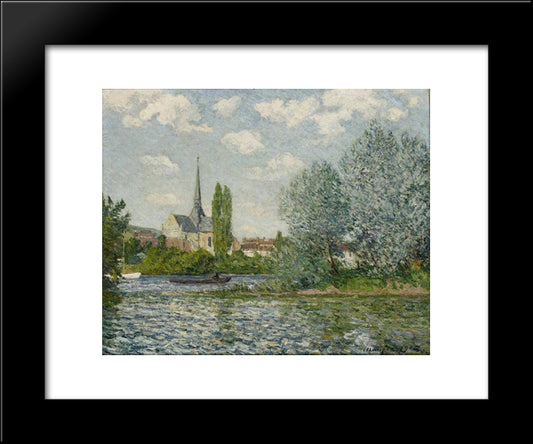 The Church At Little Andelys 20x24 Black Modern Wood Framed Art Print Poster by Maufra, Maxime