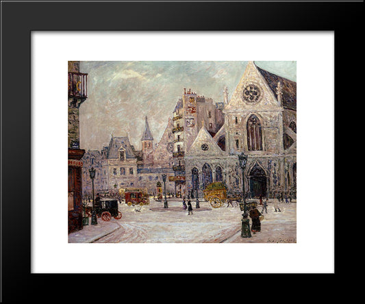 The Church Of Saint Nicolas Of The Fields, Saint Martin Street 20x24 Black Modern Wood Framed Art Print Poster by Maufra, Maxime