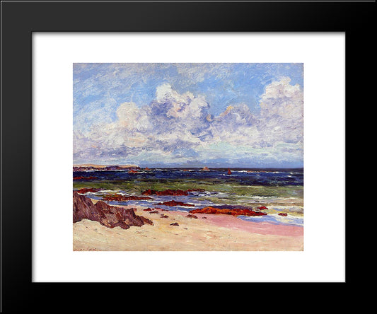 The Coast At Fort Penthievre, Quiberon Peninsula 20x24 Black Modern Wood Framed Art Print Poster by Maufra, Maxime